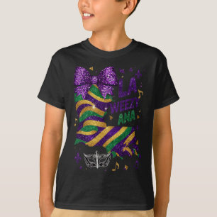 La Weezy Ana Mardi Gras Louisiana Karte Fett Diens T-Shirt