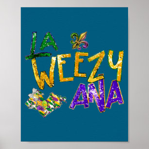 La weezy ana Mardi Gras Perlen New Orleans Karneva Poster
