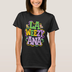 La Weezy Ana Spielerei Louisiana Karte Mit Perlen T-Shirt