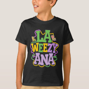 La Weezy Ana Spielerei Louisiana Karte Mit Perlen  T-Shirt
