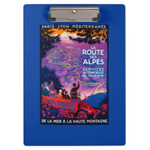 La-Weg-DES Alpes Vintages PosterEurope Klemmbrett