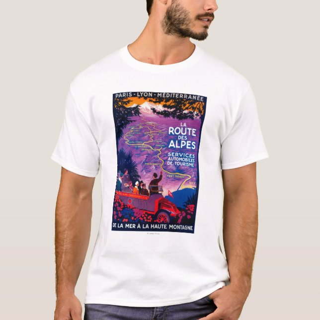 La-Weg-DES Alpes Vintages PosterEurope T-Shirt (Vorderseite)