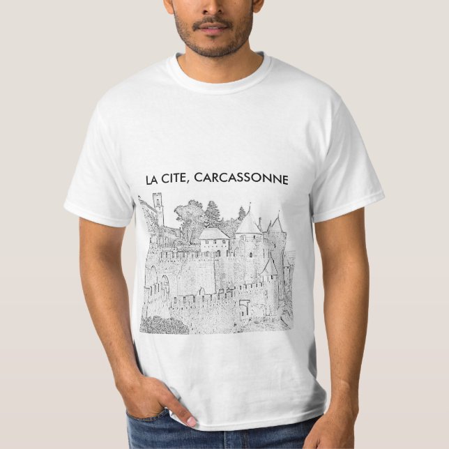 La zitieren, Carcassonne T-Shirt (Vorderseite)