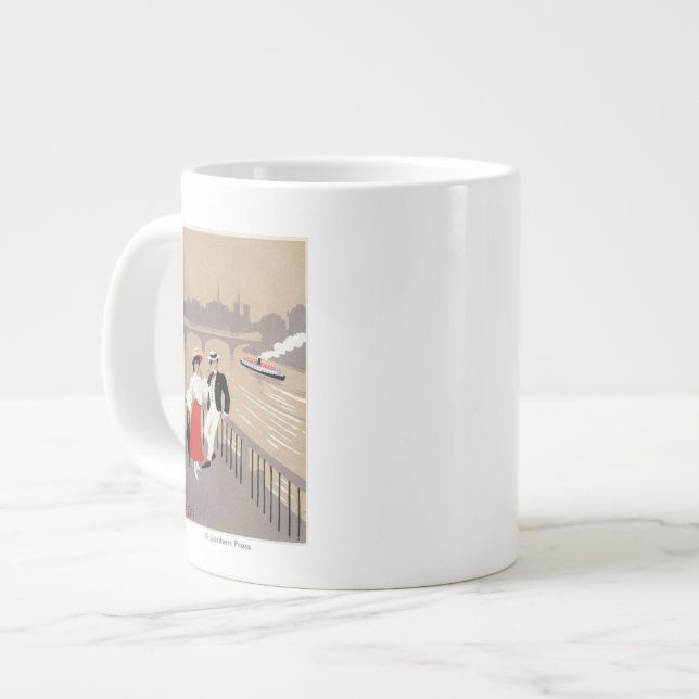 La zitieren Kunst-Deko-Szene Jumbo-Tasse (Vorderseite Links)