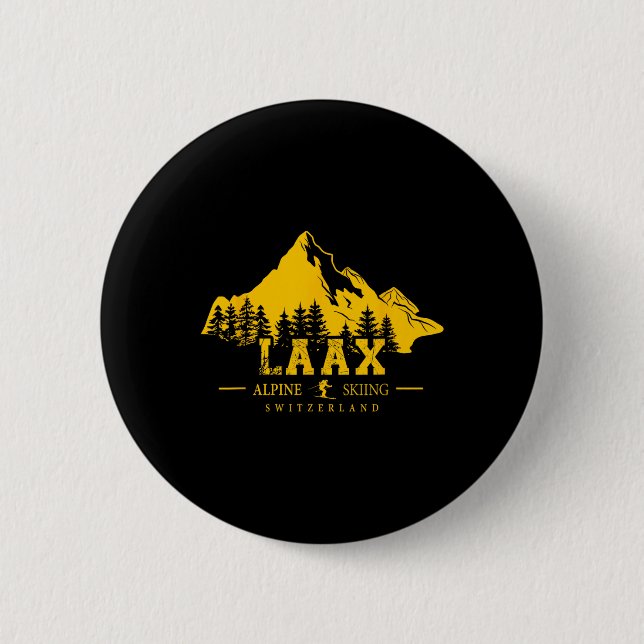 Laax Schweiz Skigebiet Lugano Button (Vorderseite)