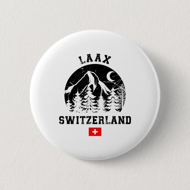 Laax Schweiz Skigebiet Lugano Button (Vorderseite)