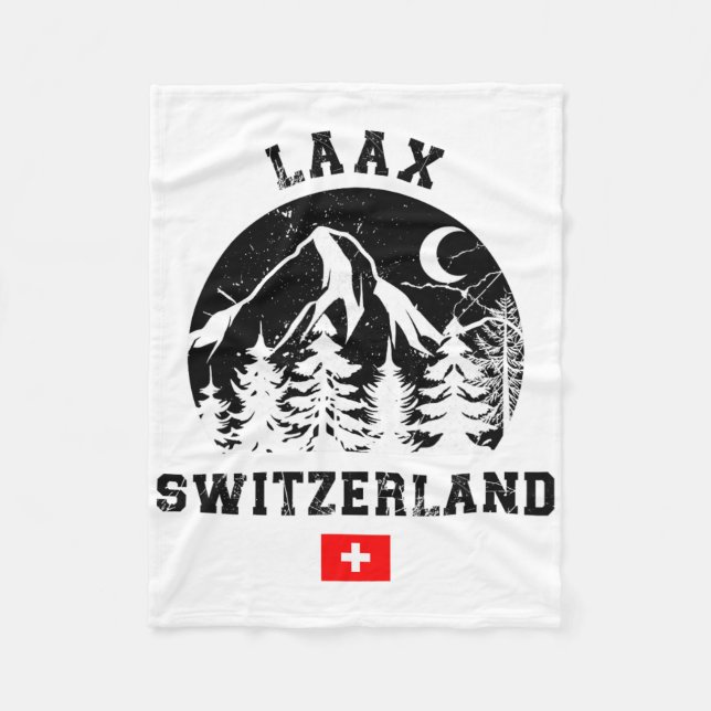 Laax Schweiz Skigebiet Lugano Fleecedecke (Vorderseite)