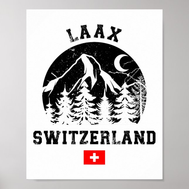 Laax Schweiz Skigebiet Lugano Poster (Vorne)