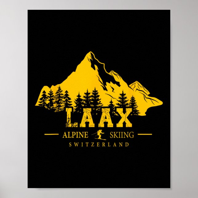 Laax Schweiz Skigebiet Lugano Poster (Vorne)