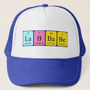 Lab Babe periodic table name hat Truckerkappe