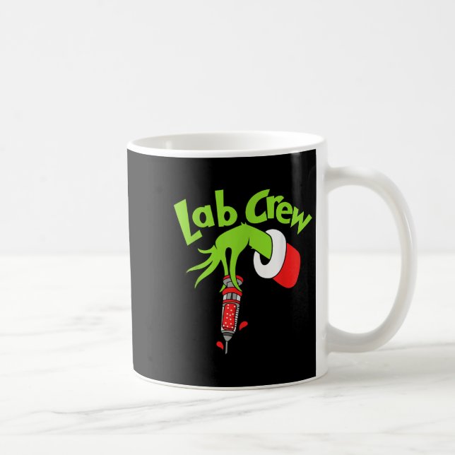 Lab Crew Merry Christmas Laboratory Tech Nurse Xma Kaffeetasse (Rechts)