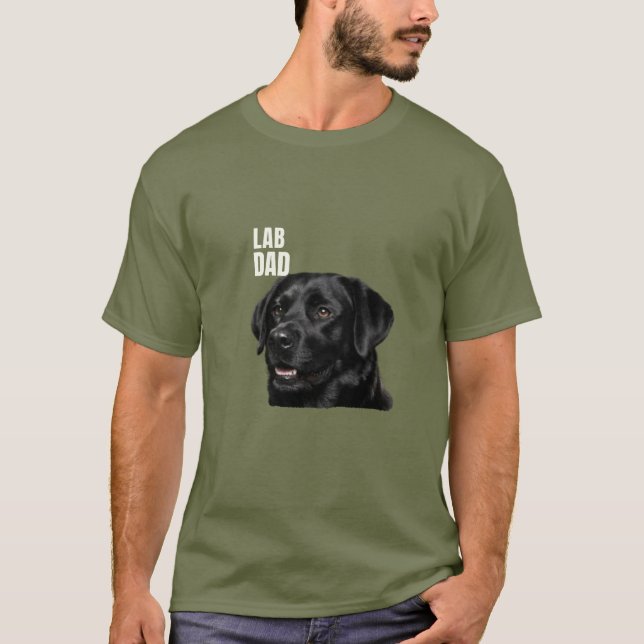Lab Dad Black Labrador Dog T-Shirt (Vorderseite)
