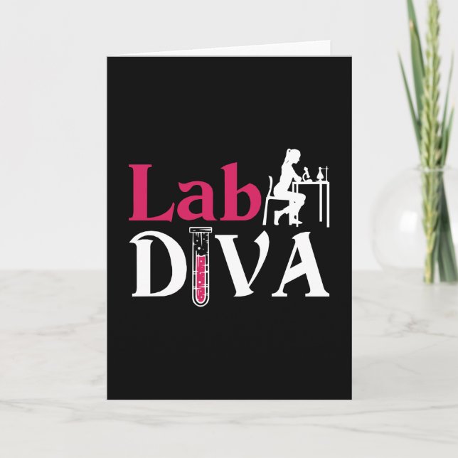 Lab Diva Lab Tech Chemist Laboratory Technician Karte (Vorderseite)