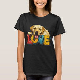 Lab Love Labrador Illustration | Grafik für Hunde  T-Shirt