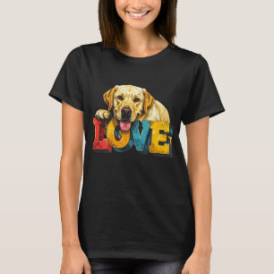 Lab Love Labrador Illustration Grafik für Hunde T-Shirt