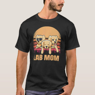 Lab Mom Gelber Labrador Retriever Vintage Hund Ret T-Shirt