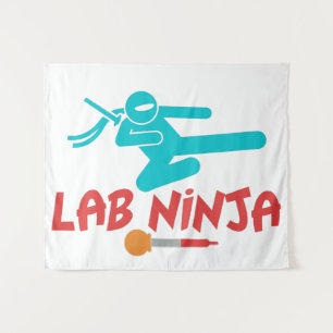 LAB NINJA - MEDIZINISCHER LABORWISSENSCHAFTLER TAP WANDTEPPICH