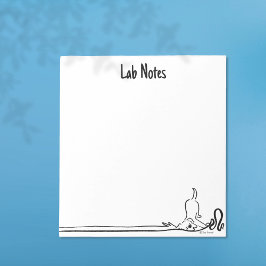 Lab Notes Whimsical Benutzerdefinierter Schwarz-We Notizblock