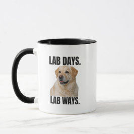 Lab-Tage, Lab-Wege – Gelber Labrador-Kaffee Tasse