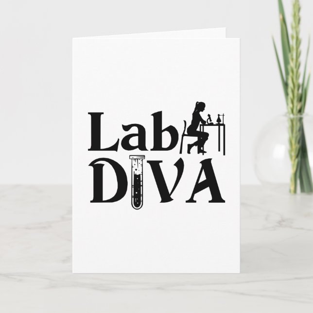 Lab Tech Lab Diva Chemist Laboratory Technician Karte (Vorderseite)
