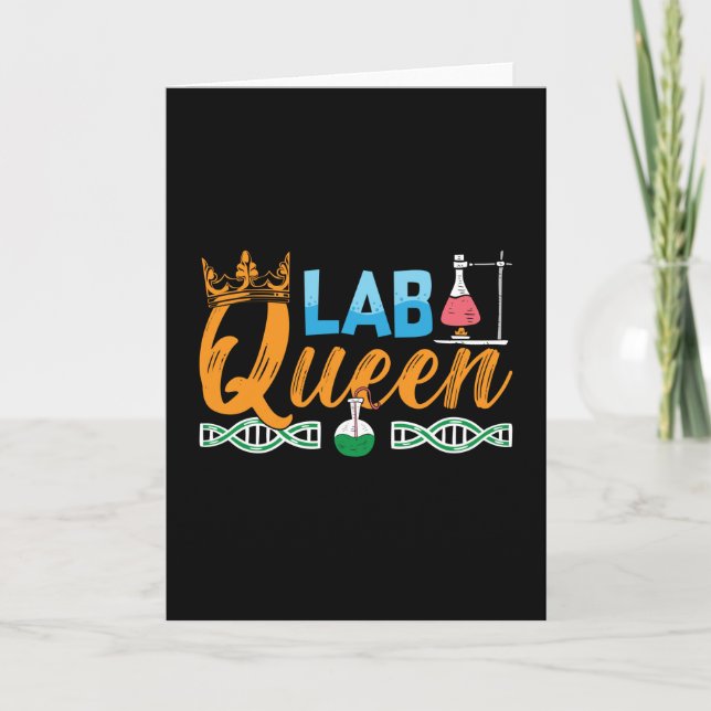 Lab Tech Lab Queen Laboratory Chemist Technician Karte (Vorderseite)
