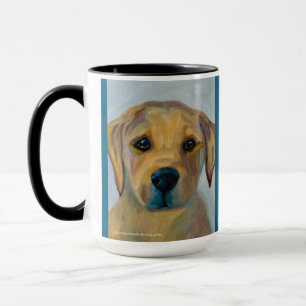 Lab Yellow Pup Zweifarben-Tasse, 0,45 l Tasse