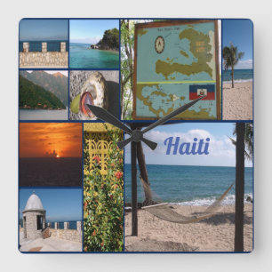 Labadee, Haiti wall clock Quadratische Wanduhr