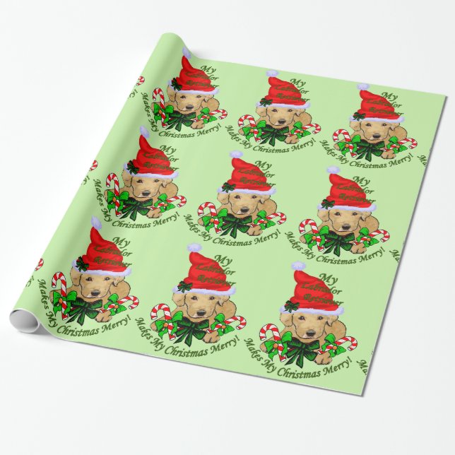 Labardor Retriever Weihnachtswrapping Paper Geschenkpapier (Ungerollt)