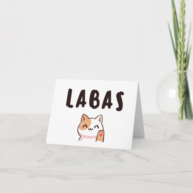 Labas, litauische Begrüßung Karte (Vorderseite)