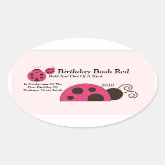 Labdybug Weinetikett Ovaler Aufkleber