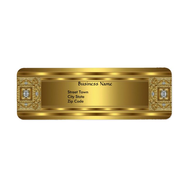 Label Business Elegant Gold Jewel (Vorne)
