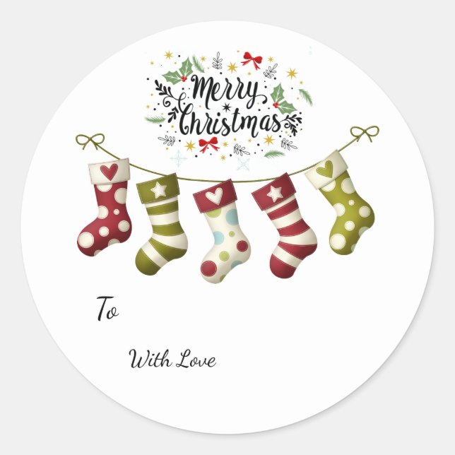Label/ Christmas Favor Stickers (Vorderseite)