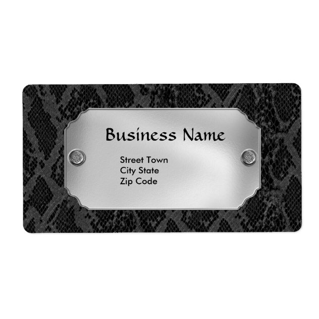 Label Elegant Personal Business Leather Metal (Vorne)