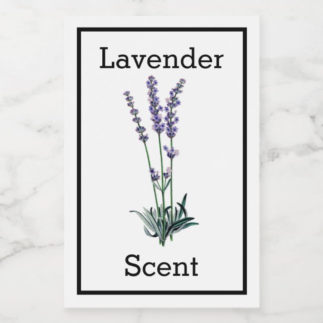 Label für antikes Lavendel Weinetikett (Einzelnes Label)