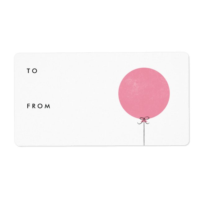 Label für Ballonbezeichnungen - Rose (Vorne)