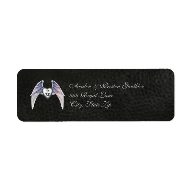 Label für Chrome und Imitate Leather Winged Heart  (Vorne)