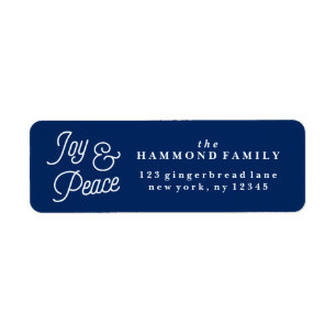 Label für Joy & Peace Return-Adresse