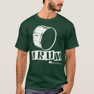 Label Me ein Bass Drum White Letter T-Shirt