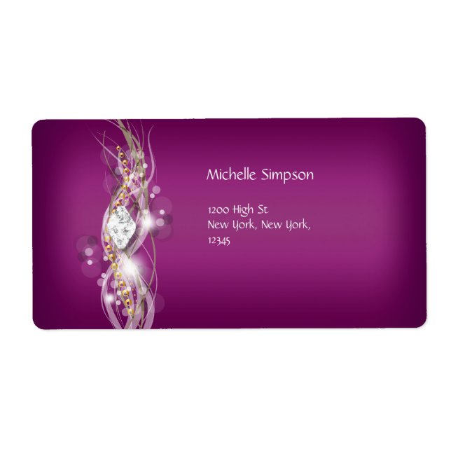 Label Plum White Gold Diamond Adresse (Vorne)