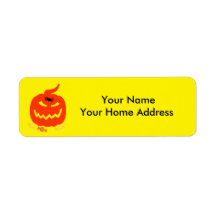 Label-Rückgabeadresse-Label mit Halloween-Thema