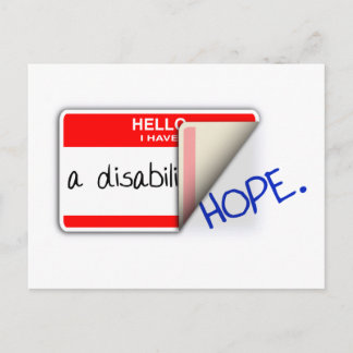 Labeled Disabled Postcard Postkarte