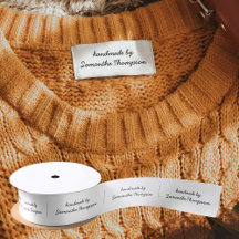 Labels Bekleidungsmarken Handmade Items Skript-Sch