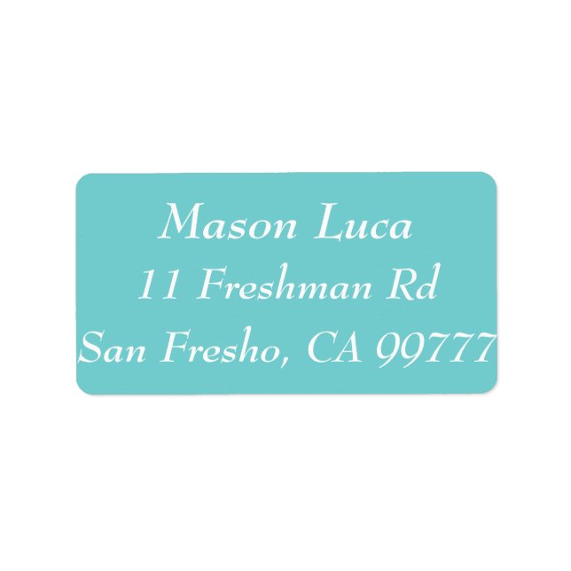 Labels für aquamarine Sky-Vorlagen Adressaufkleber (Vorne)