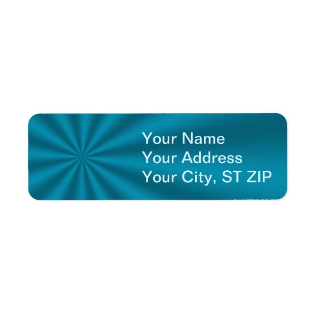Labels für aquamarine Sternexplosion (Vorne)