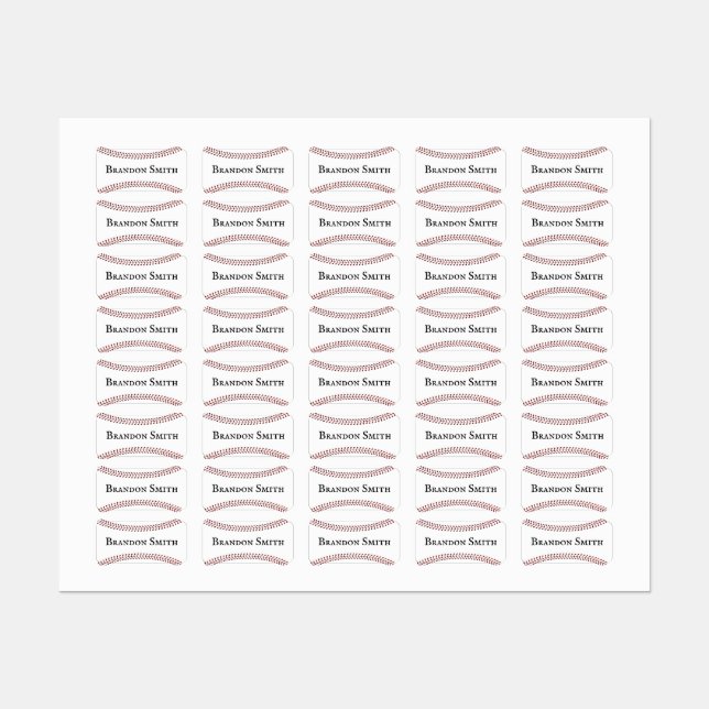 Labels für Baseball-Stitching-Designnamen Etiketten (Blatt)