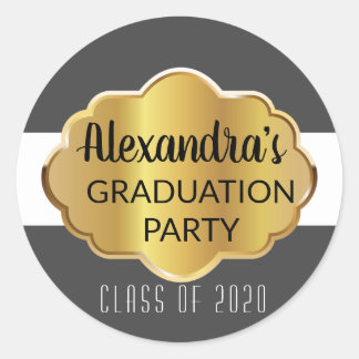 Labels für benutzerdefinierte Graduierungsparteien Runder Aufkleber