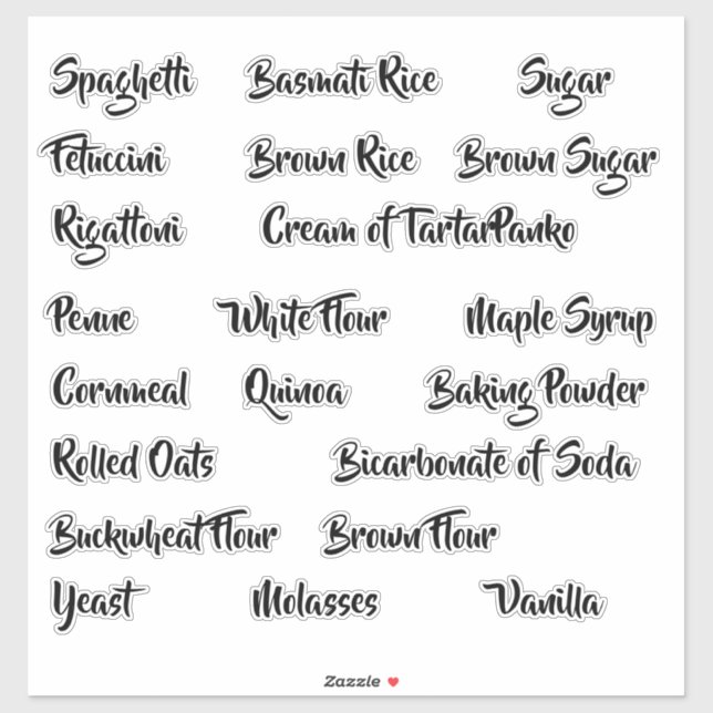 Labels für benutzerdefinierte Speicherkanister (Blatt)