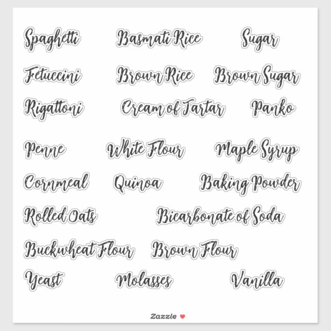 Labels für benutzerdefinierte Speicherkanister (Blatt)