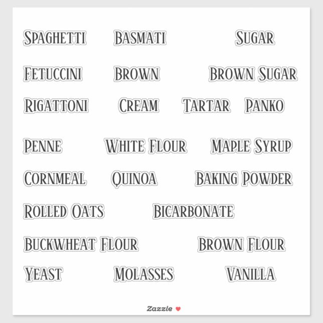 Labels für benutzerdefinierte Speicherkanister (Blatt)