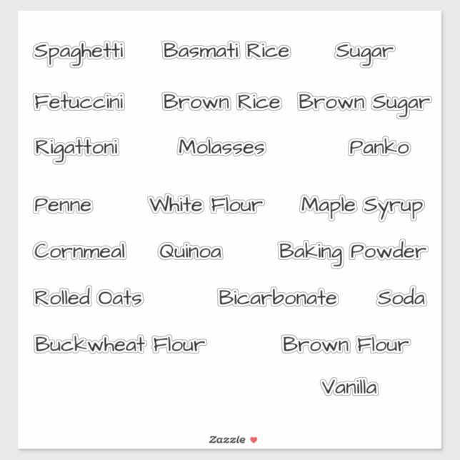 Labels für benutzerdefinierte Speicherkanister (Blatt)